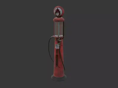 1930s Gas Pump 3D model