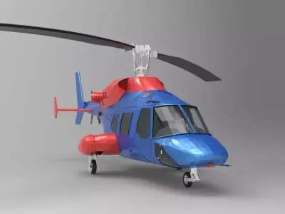 Helicopter bell ranger Free 3D model