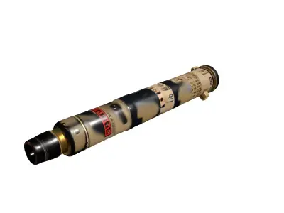Military Artillery Rocket Missile Propellant Low-poly 3D model