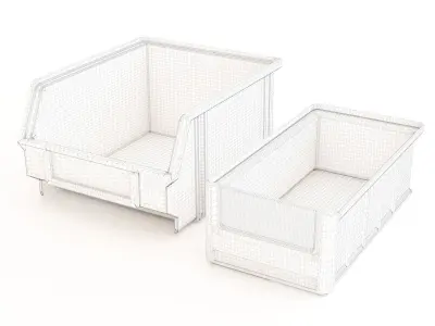 Plastic Storage Bin 03 3D model