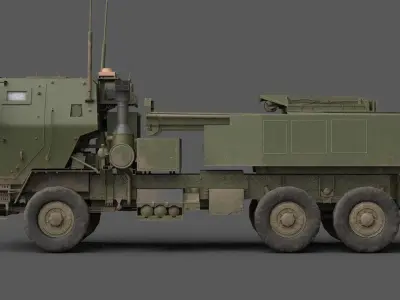HIMARS Low Poly Game Ready  Low-poly 3D model