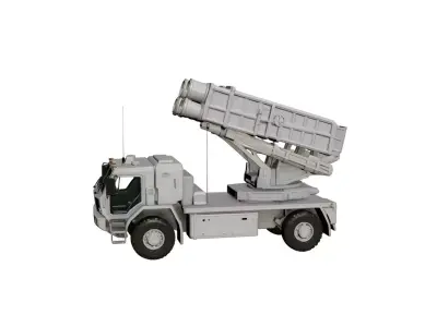Realistic Missile Launcher 3D Model Military Defense System 3D model