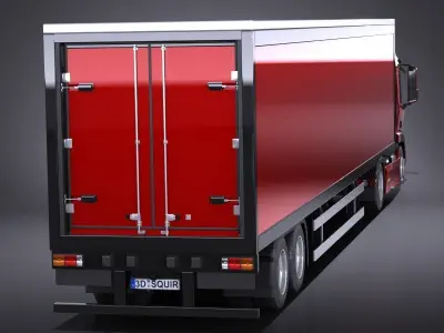 Generic Semi Truck with Trailer 2016 3D model