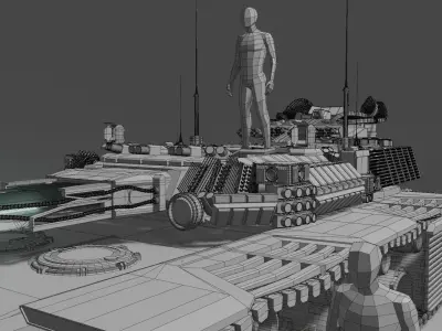 plasma tank Low-poly 3D model