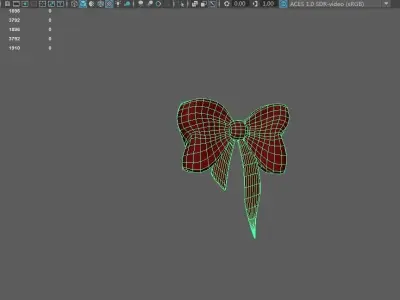 Cartoon Bow Low-poly 3D model shop