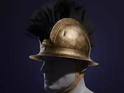 Celtic Hallstatt Bronze Helmet Low-poly 3D model