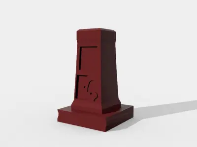 printable fantasy tower graveyard set 6 piece 3D model