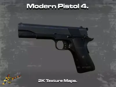 Modern Pistol 4 Low-poly 3D model