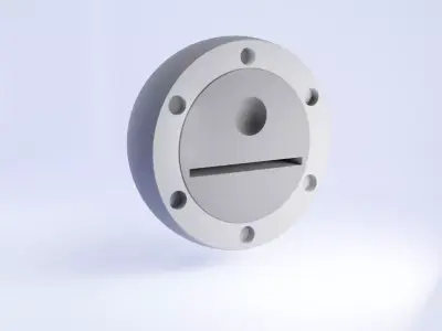 Vannila 3D Model round metal plate with holes Free low-poly 3D model