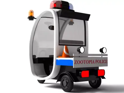 Zootopia Style Cartoon Car 3D model