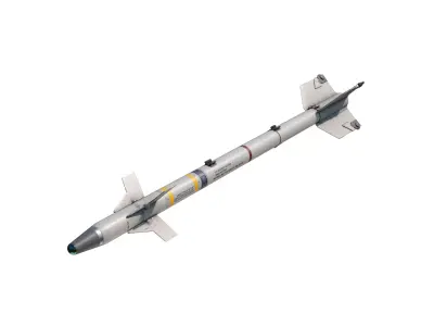 USAAF AIM-9P AIM9 Sidewinder Missile AIM9P 3D model