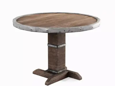Antique Medieval Table 02 Low-poly 3D model