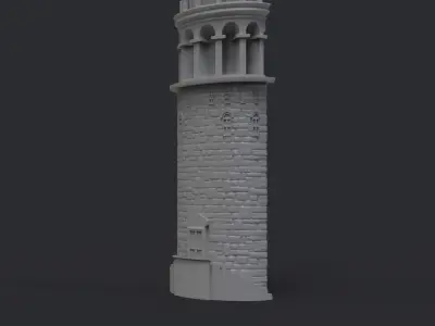 Galata Tower Bas Relief 3D print model