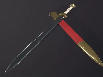 Gladius Sword PBR Low-poly 3D model