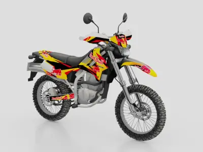 Kawasaki Klx250 motorcycle  Low-poly 3D model