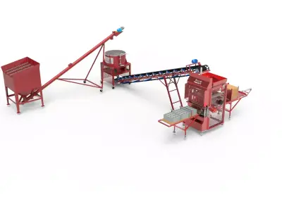  Concrete Block Manufacturing  3D model