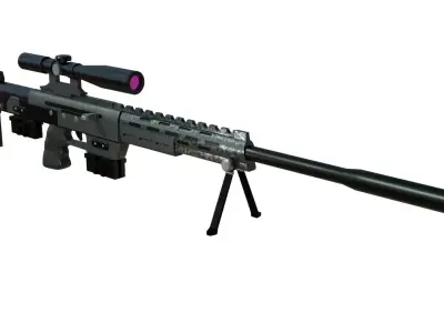 Sniper Gun 3D Model  Low-poly 3D model