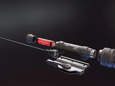 Surefire M620V Light Low-poly 3D model