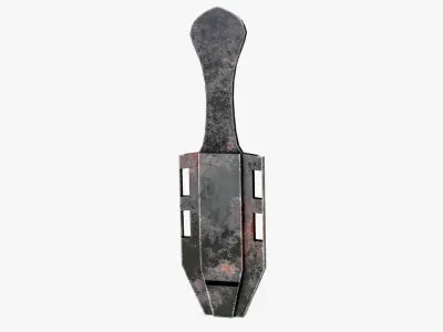 Post Apocalyptic Throwing Knife Low-poly 3D model