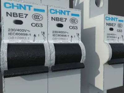 Circuit Breaker-Fuse Free 3D model