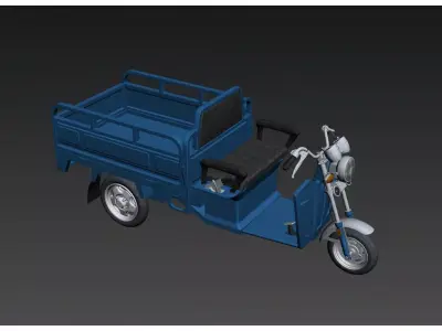electric tricycle 3D model