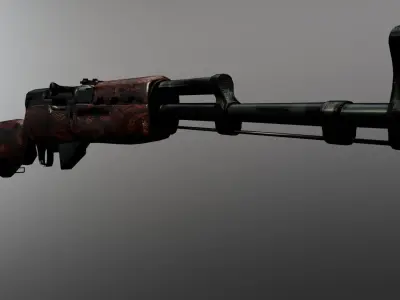 SKS rifle  Low-poly 3D model