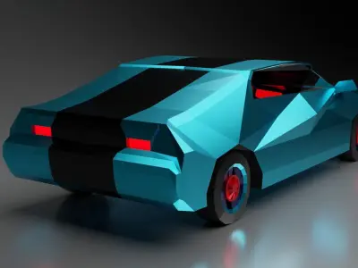 Low Polly Car ready For Games and Animation Free low-poly 3D model