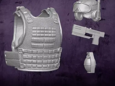 Defence City Kit 3D printable file for Action Figures 3D print model