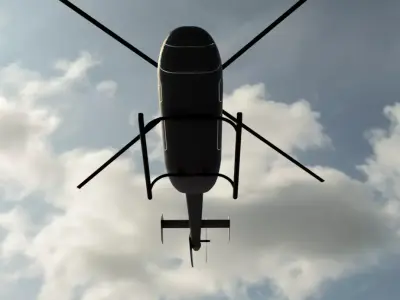 Bell 427 Helicopter  3D print model