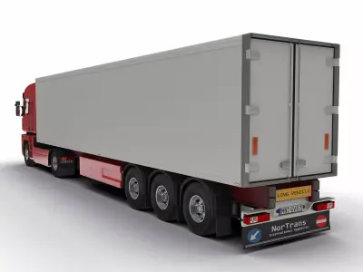 Magnum and Box Trailer 3D model