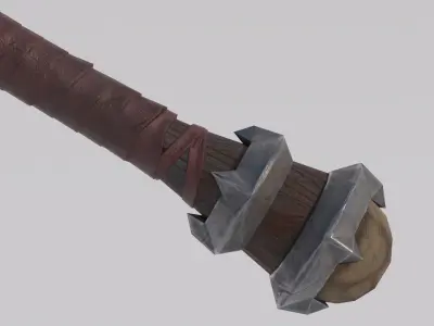 Doomhammer from WoW Low-poly 3D model