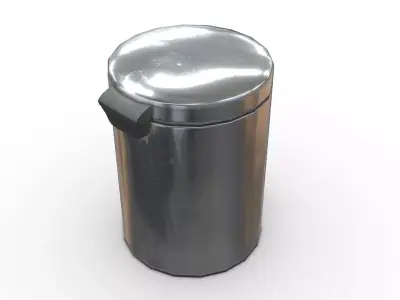 Trash Can Low-poly 3D model order