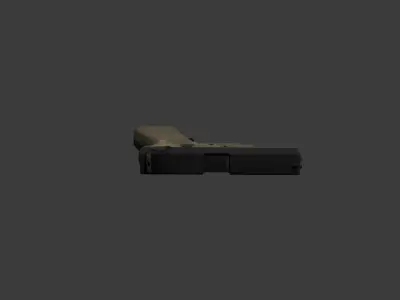 Low Poly Glock Pistol Game Ready 3D Handgun Free low-poly 3D model