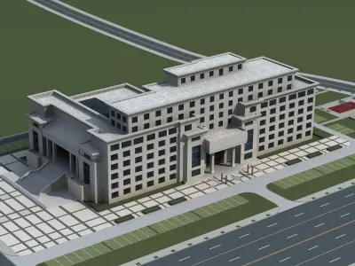 Architecture building 3D model purchase