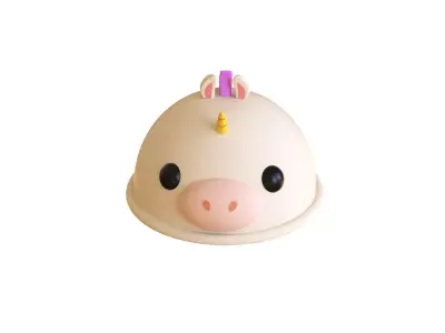 Low-Poly Unicorn Hat Low-poly 3D model