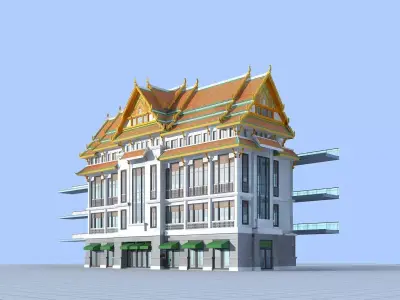 Chinese Style Architecture 3D model 61