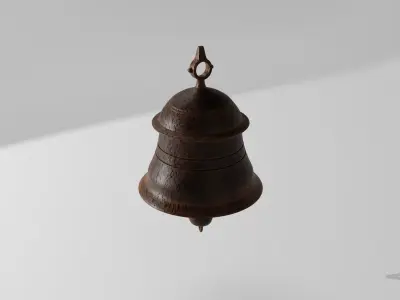 Rustic Temple Bell 3D model