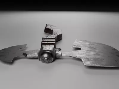 Double Bladed Battle Axe  Free 3D model