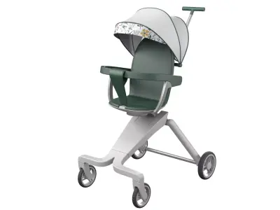 Sitting Baby Umbrella Stroller 3D model