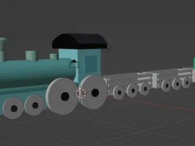 Toy Train 3D model buy