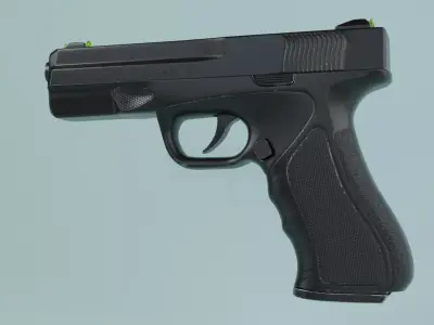 Pistol 3D model 8