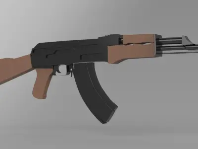 ak47 model gun Free 3D model