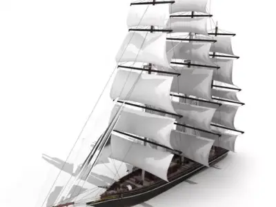 Wooden Ship 3D model