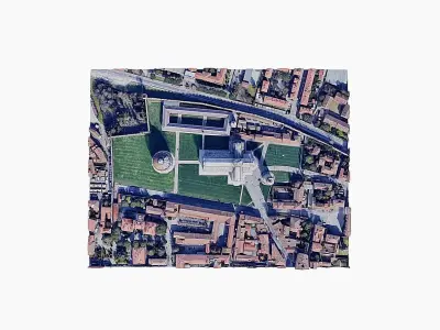 Tower of Pisa-Duomo Low-poly 3D model