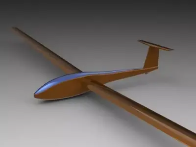 Airplane glider Free 3D model