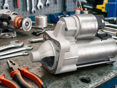 Car Ignition Starter Motor System Simplified 3D model