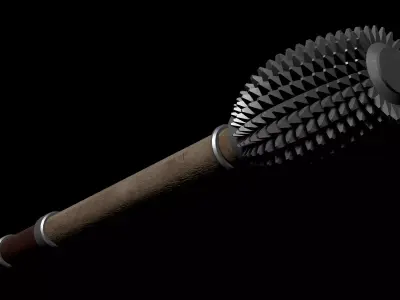 Realistic maces with textures - 5 different maces Low-poly 3D model