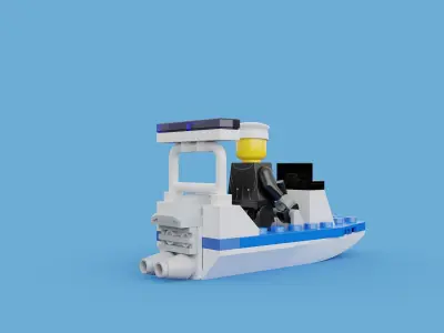 LEGO City - Police Boat 3D model