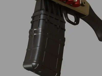 Hi-Poly Mossberg 590 Shockwave 3D model