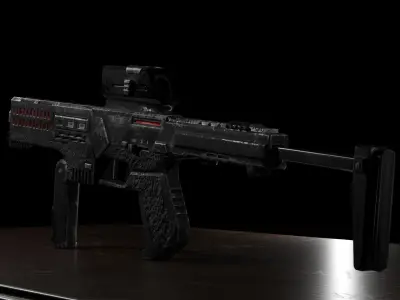 Sci-Fi Concept Gun Free 3D model